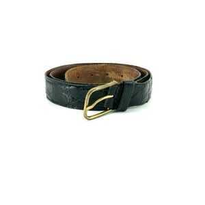 Dooney and Bourke Black Alligator Leather Belt 36